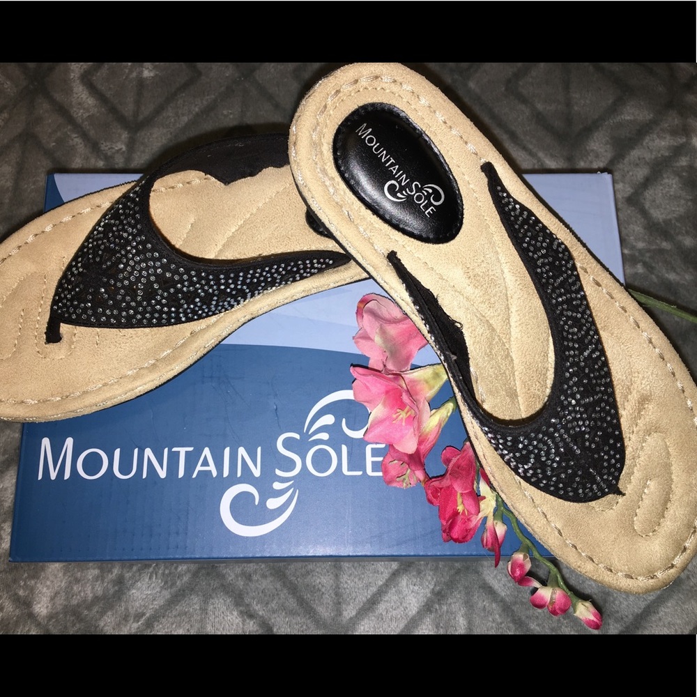 MOUNTAIN SOLE Carlotta Wedge Sandal (EUC)